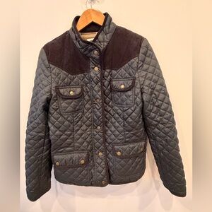 KUT From The Kloth Quilted Jacket Women’s Medium Corduroy Trim Snap Utility Coat